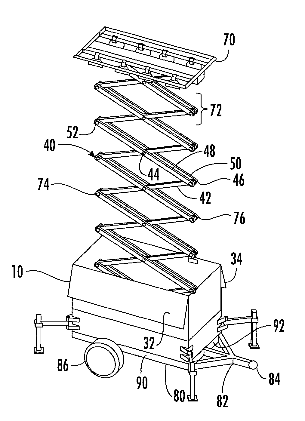 Portable light tower