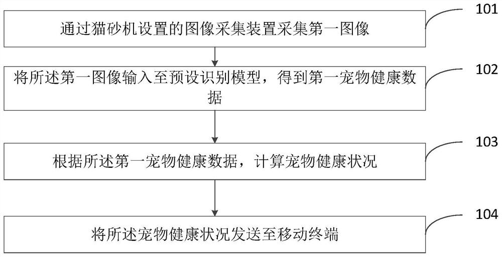 Pet health monitoring method and device, computer equipment and readable storage medium