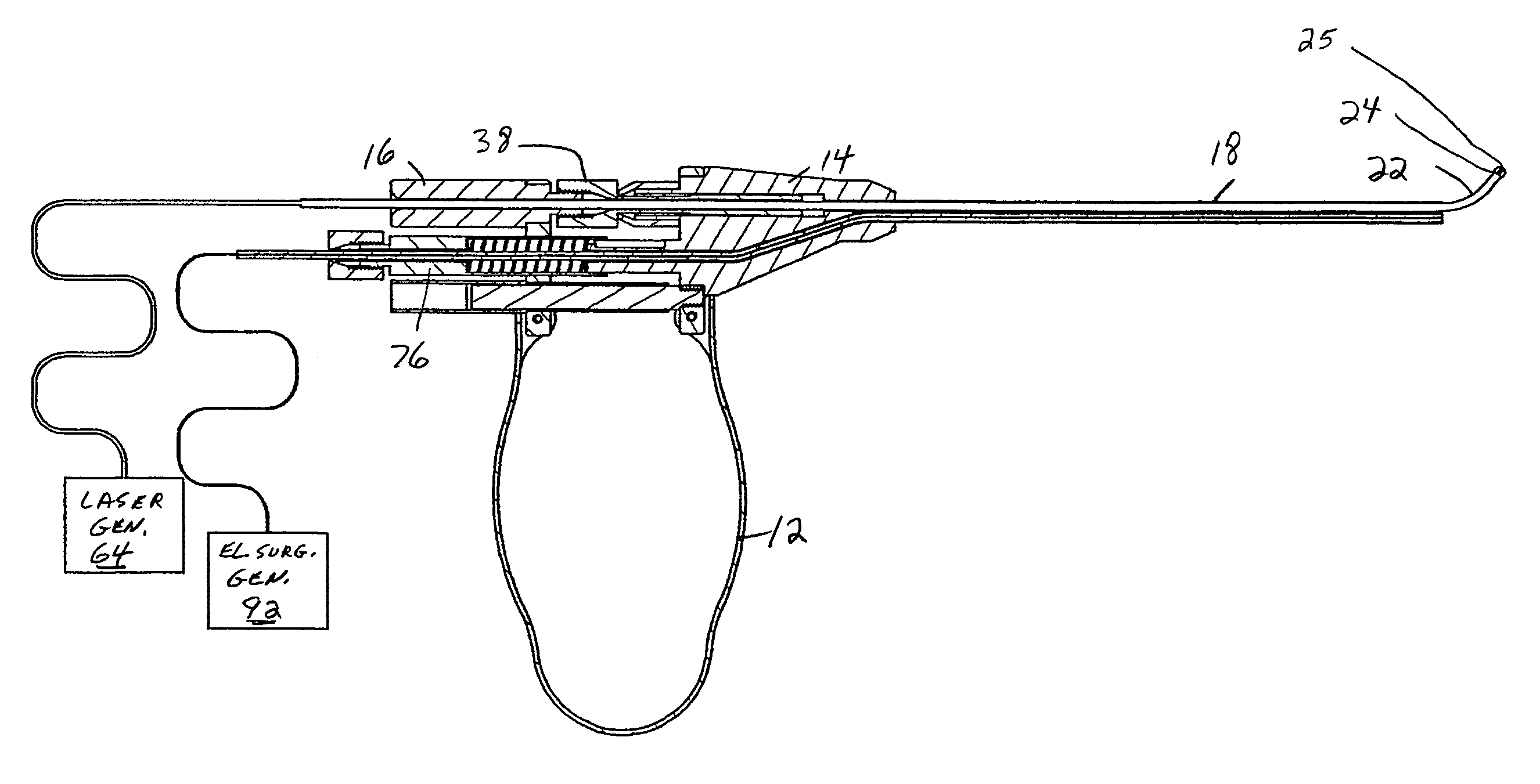 Position-controllable laser surgical instrument