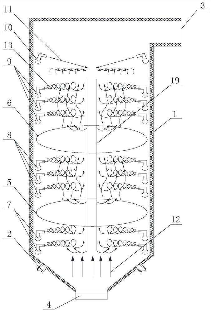 Coal-fired boiler with low carbon dioxide emission and combustion method