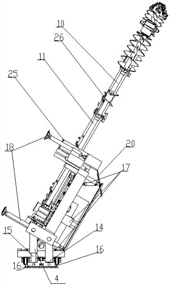 Drilling type coal winning machine for large-dip-angle coal seams