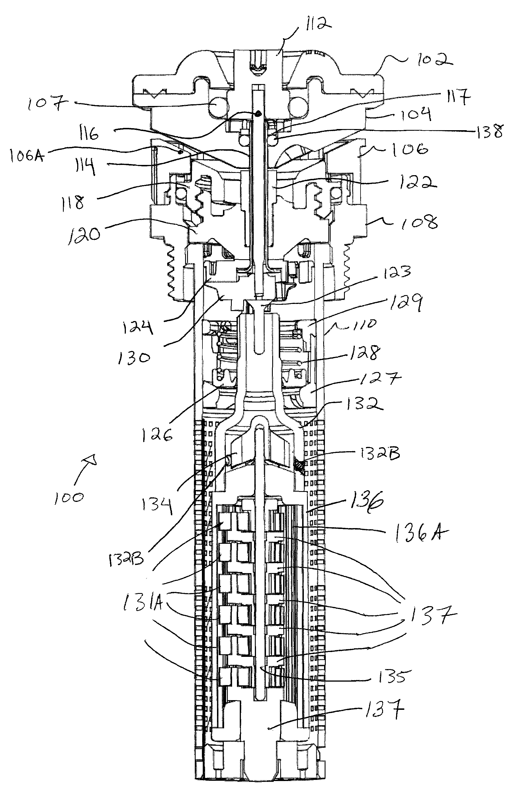 Sprinkler with dual shafts