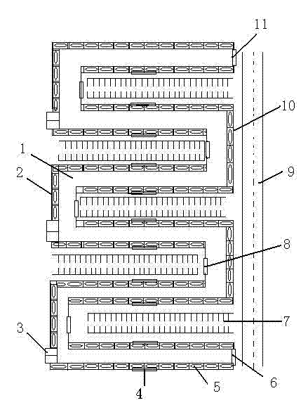 Arrangement scheme for internal facilities of market