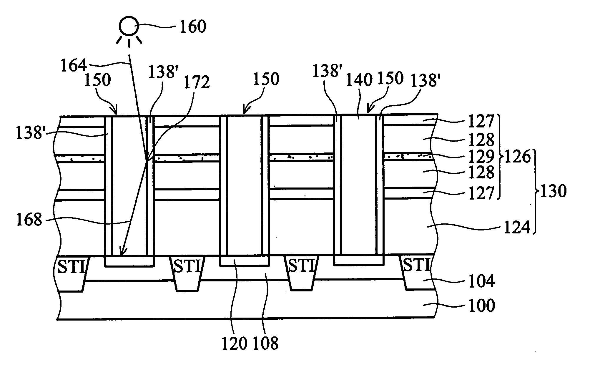 Image sensor with light guides