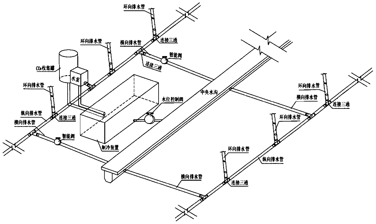 Green system and method for removing grown-up karst tunnel draining pipeline crystals