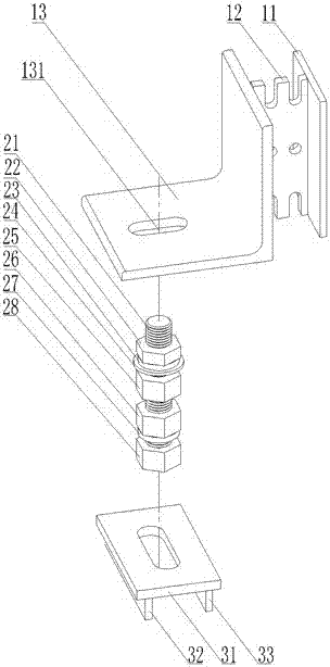 Point-supported PC wallboard connecting device