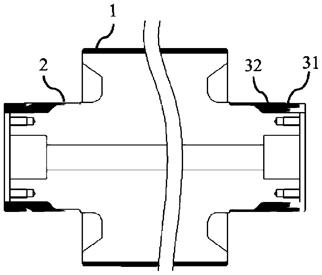 Continuous casting roller driving roller shaft spline repairing method