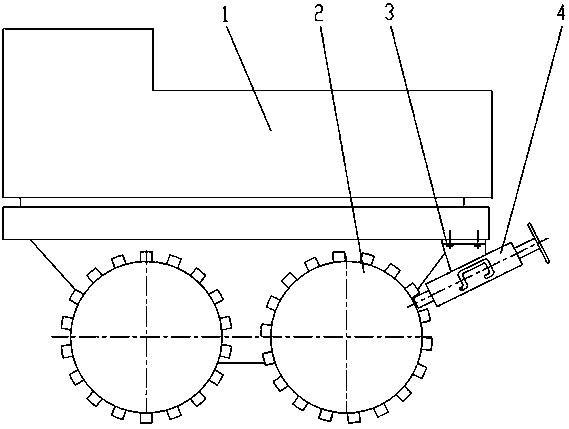 Parking brake device and road roller