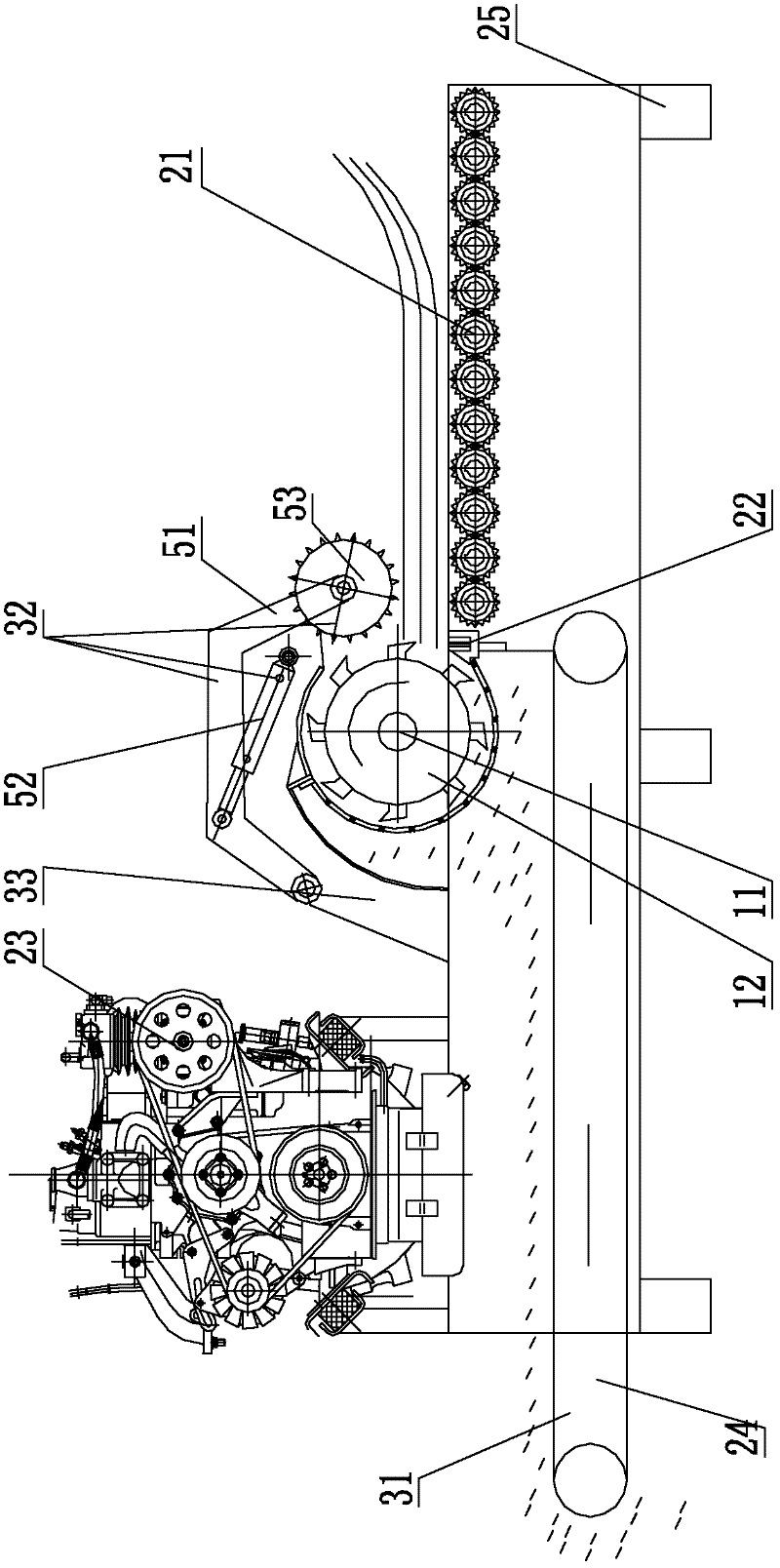 Plant crusher with spiral fly cutter drum