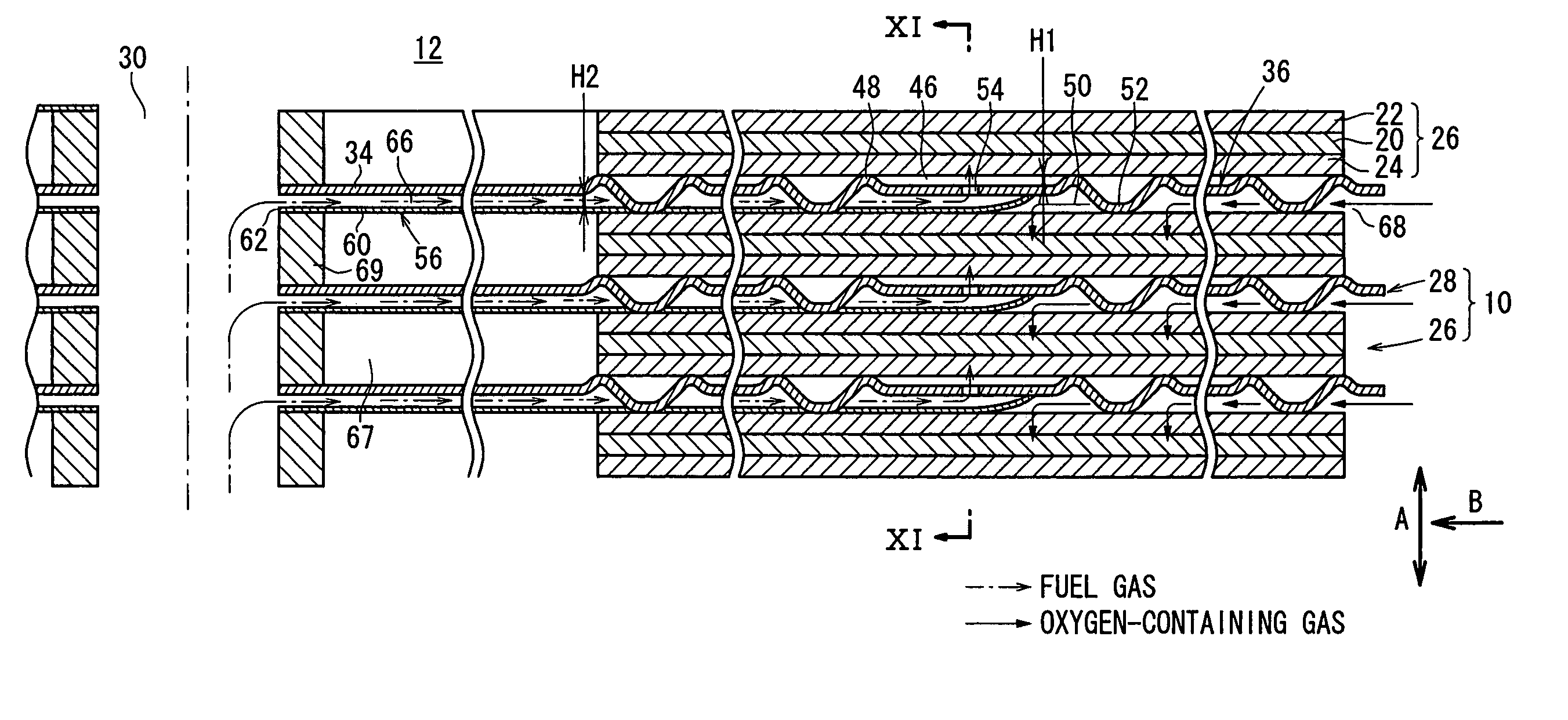 Fuel cell and fuel cell stack