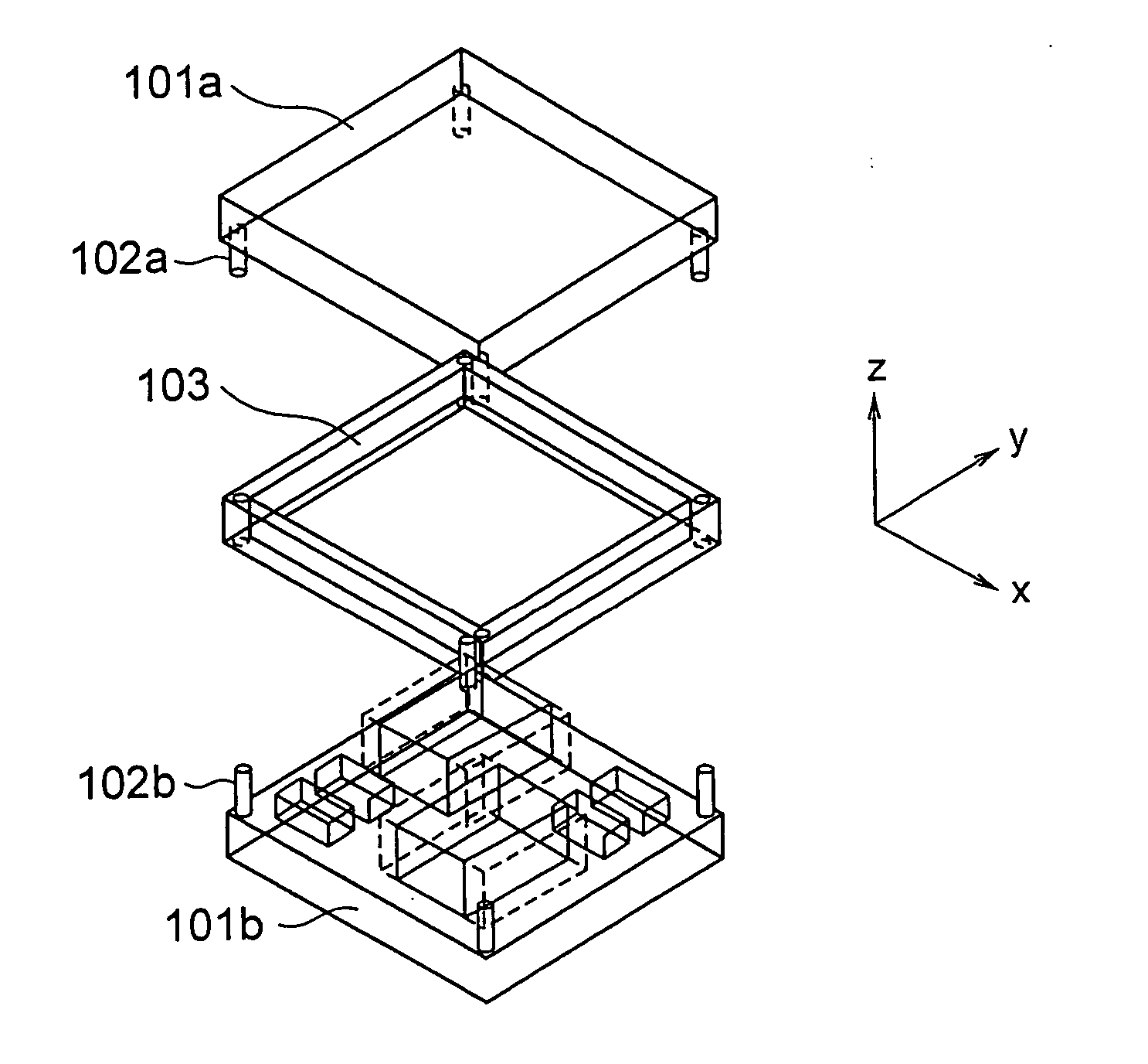 Stacked mounting structure