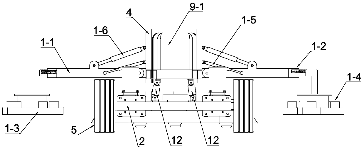 Wheel type telescoping passive variable amplitude mower