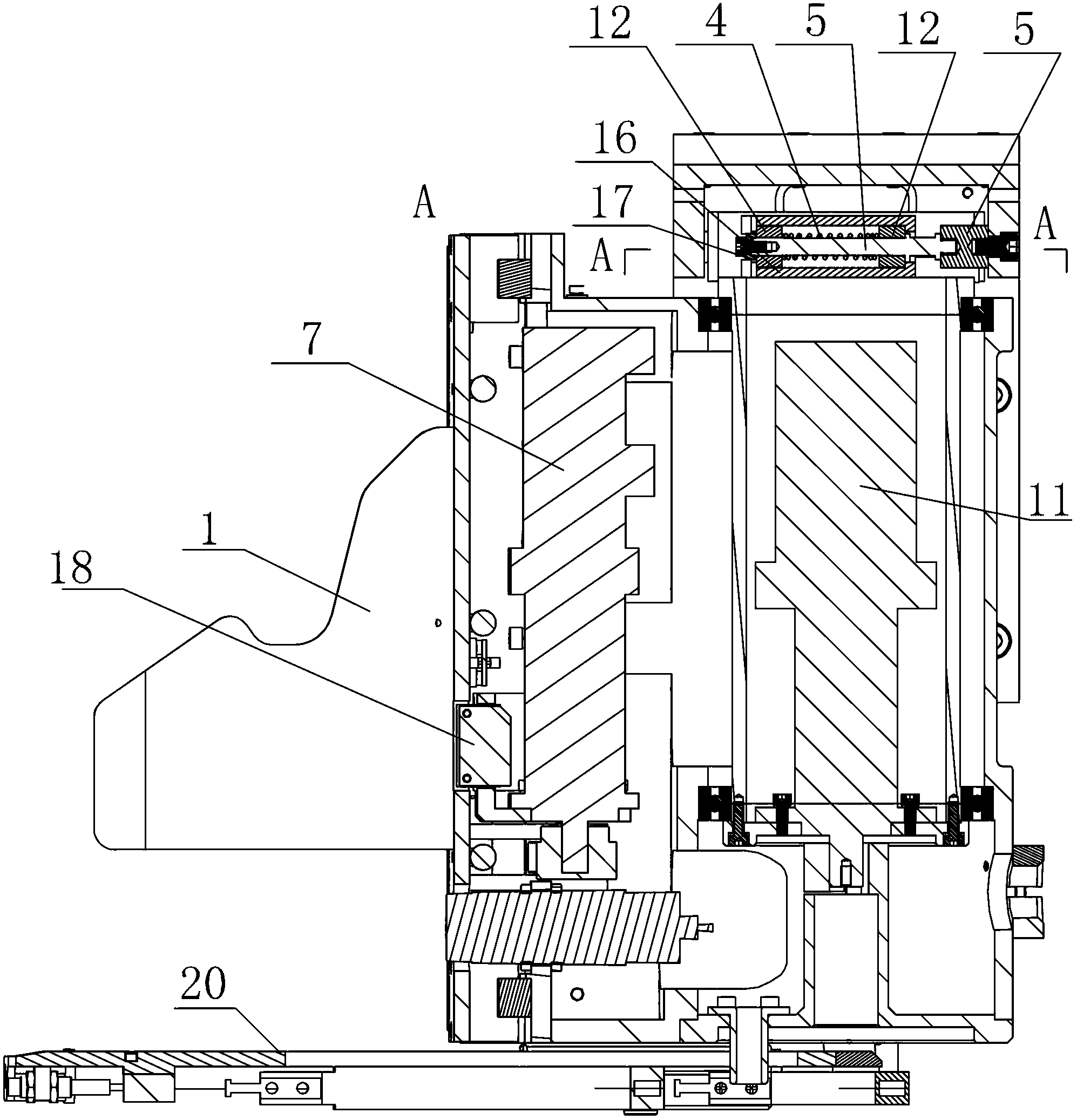 Automatic file accessing mechanical arm with force protection function