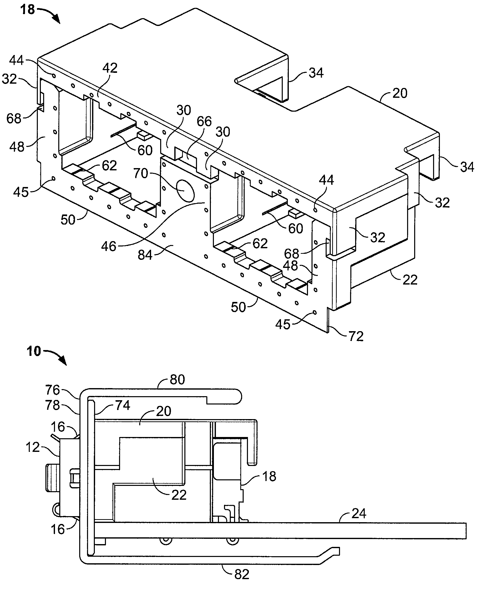 Movable connector bracket for end mounting panel members