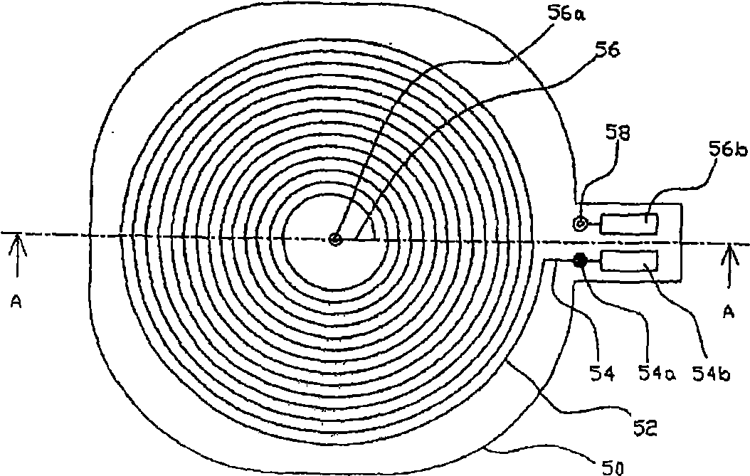 Induction coil for cordless energy charging and data transfer