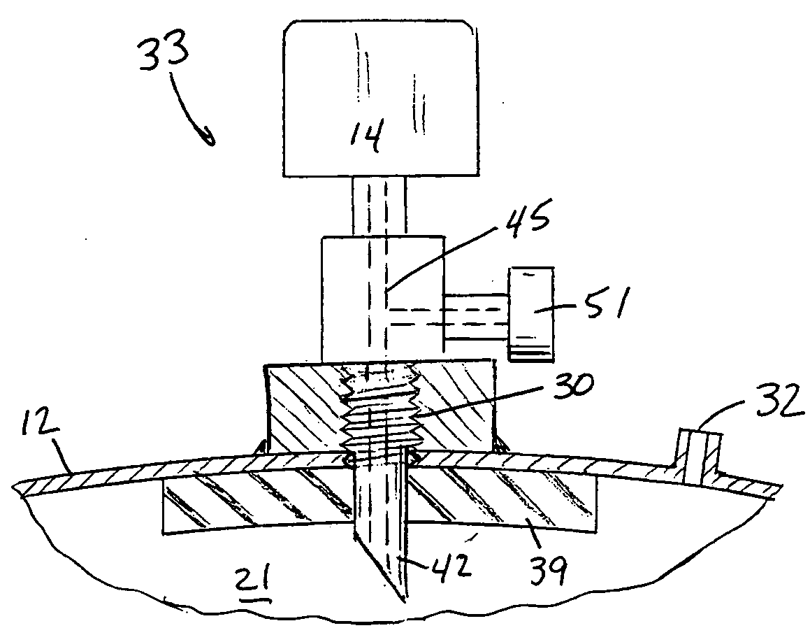 Apparatus and method for containing and regulating the pressure in a pressure vessel