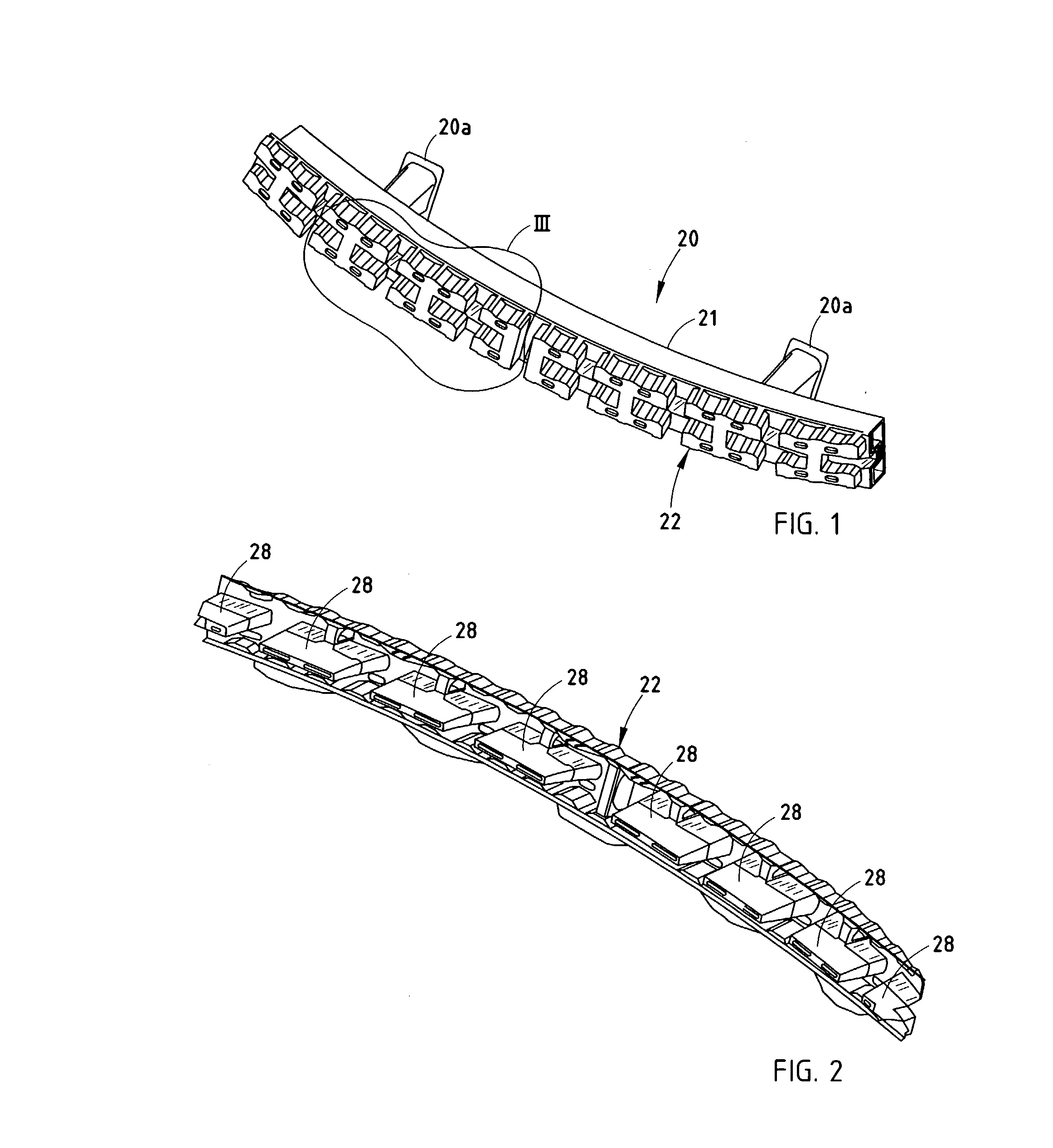 Bumper system with face-mounted energy absorber