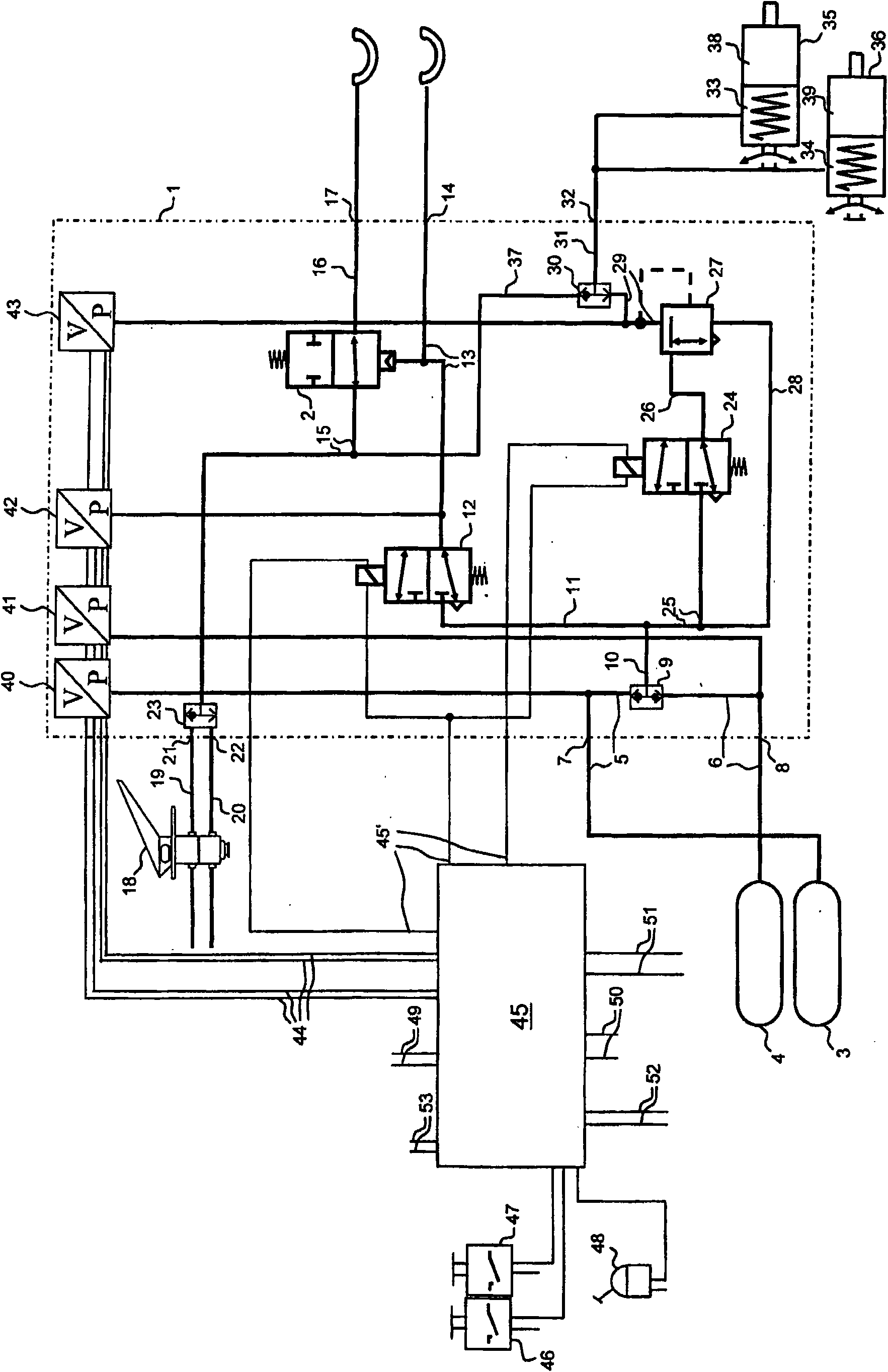 Electropneumatic parking brake modulator for a trailer in a vehicle/trailer combination