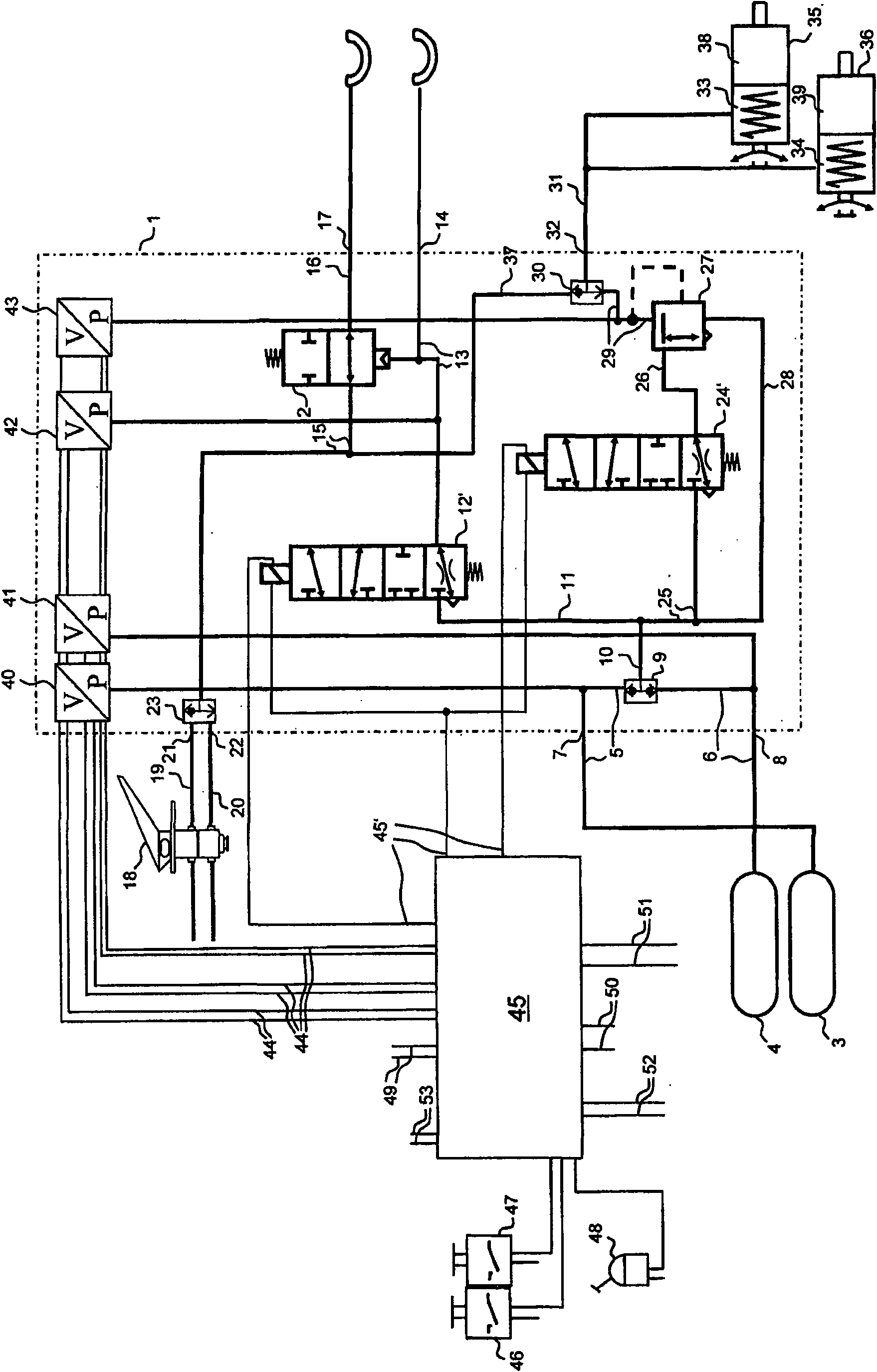 Electropneumatic parking brake modulator for a trailer in a vehicle/trailer combination