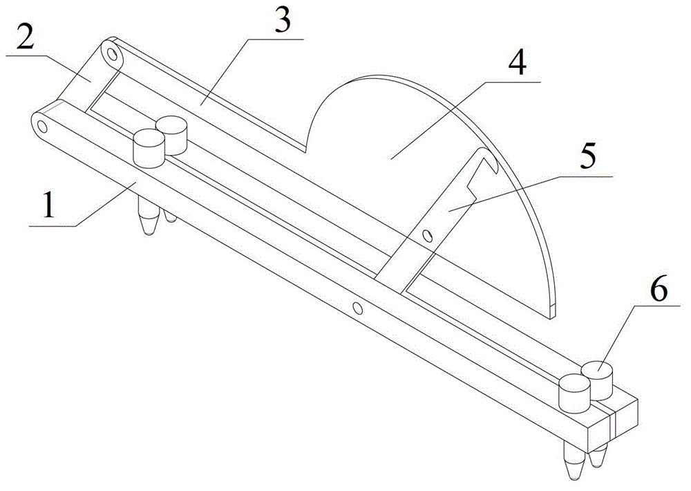 Angle measuring device for measuring repose angle of dust