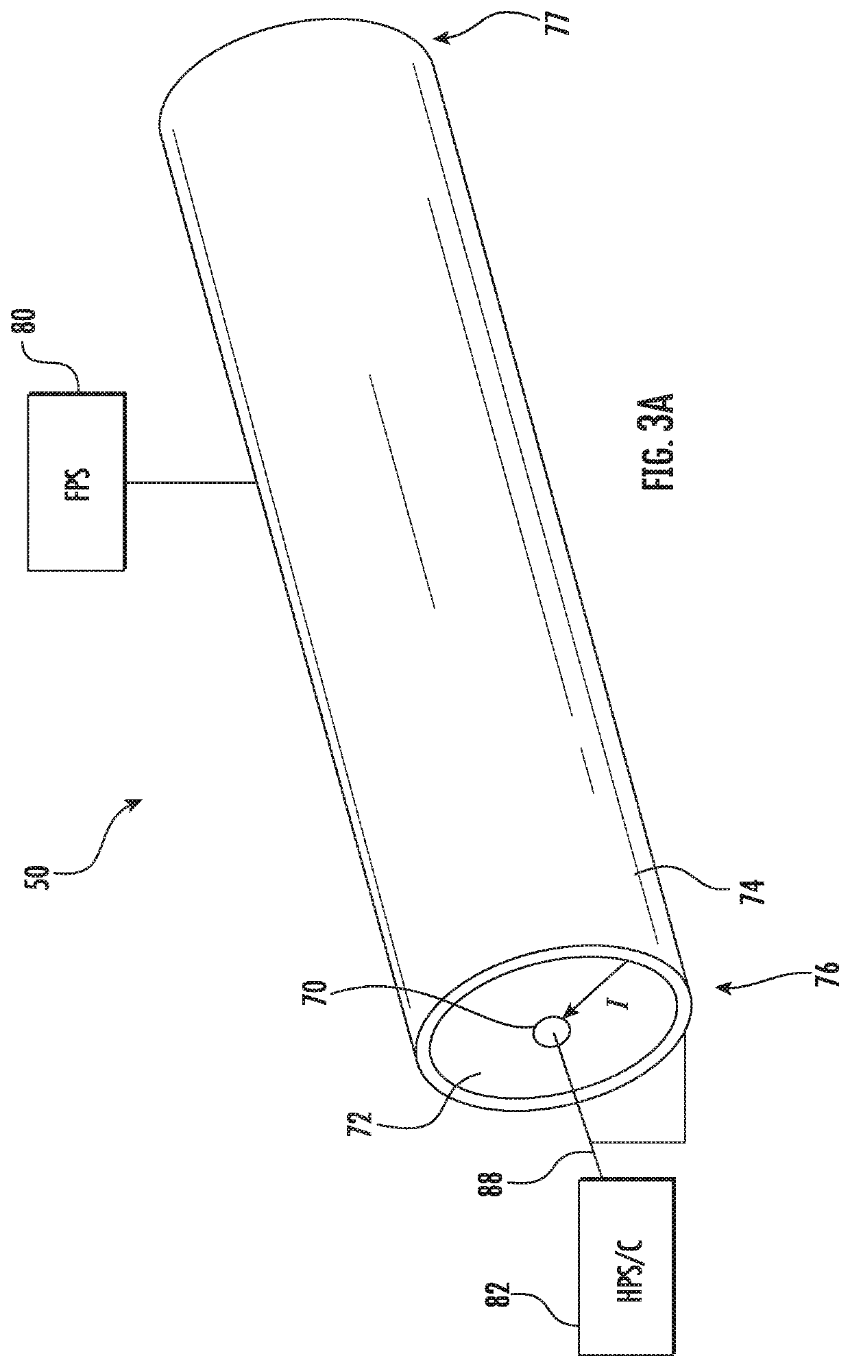 Conductive beam optic containing internal heating element