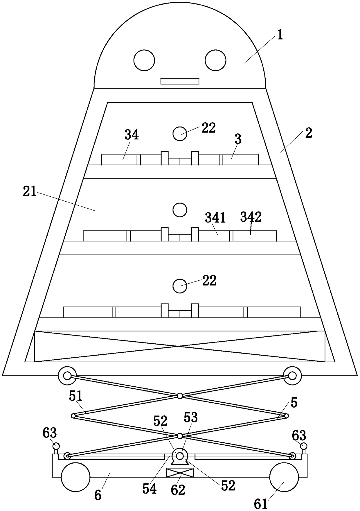 Buffet order and delivery method of unmanned restaurant