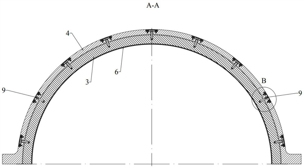 Detachable blade tip sealing ring of axial flow compressor and installation method