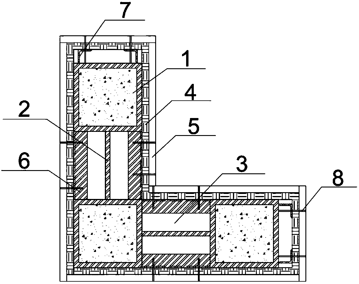 Wrapping composite fireproof structure for square steel tube concrete combined column