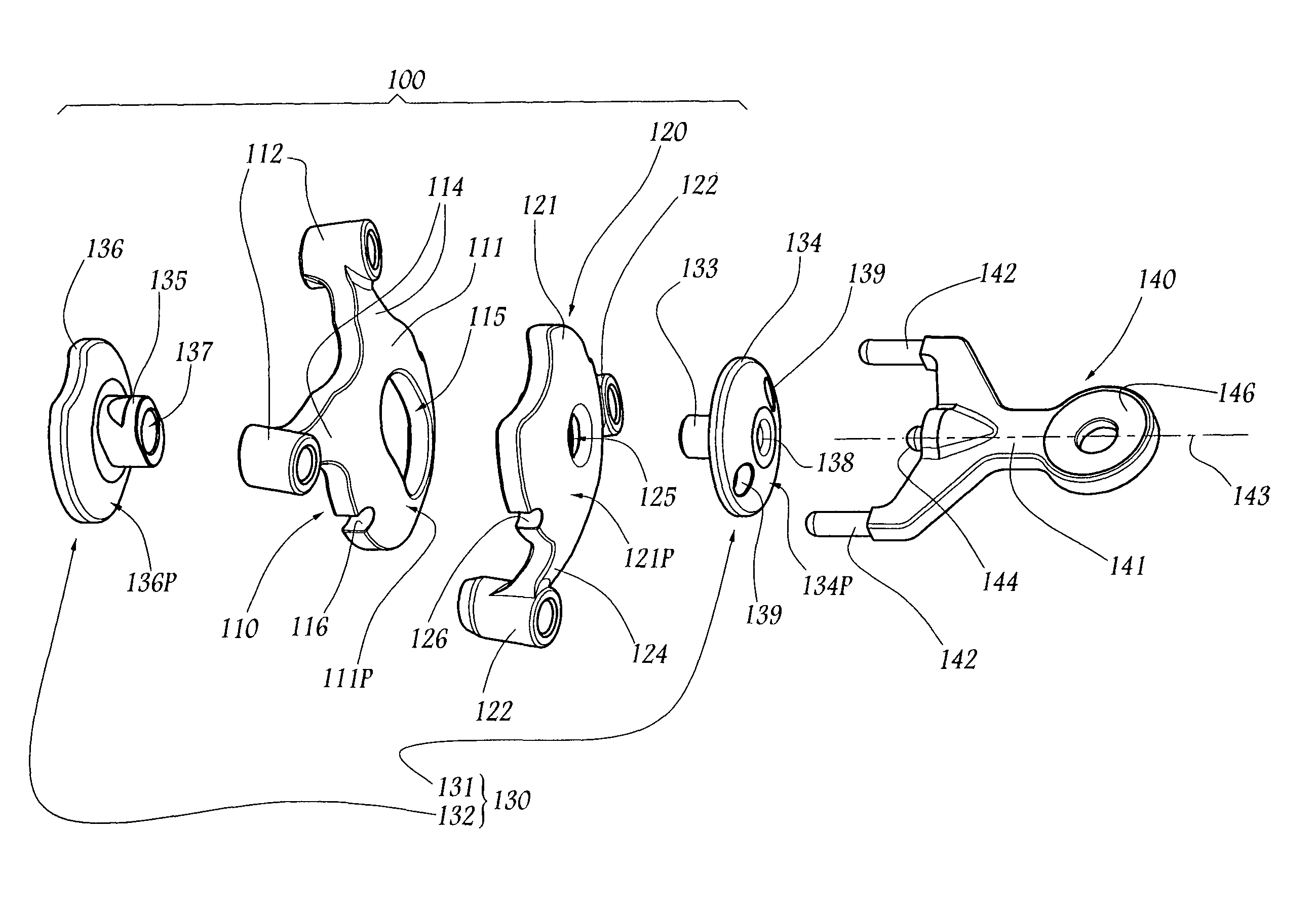 Device and unit for the posterior dynamic guidance of the spine and treatment system comprising such a device