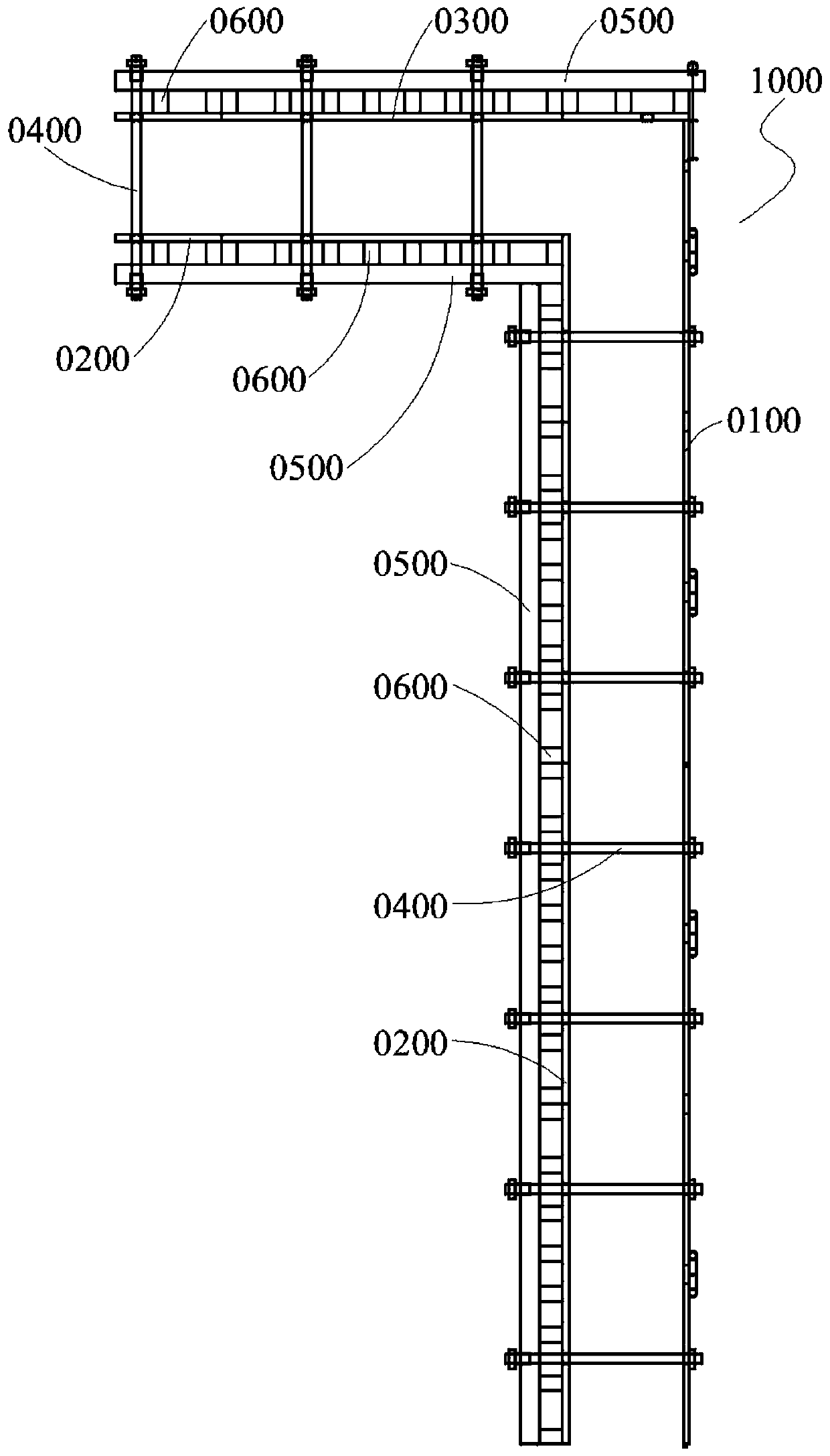 Deformation seam template support method