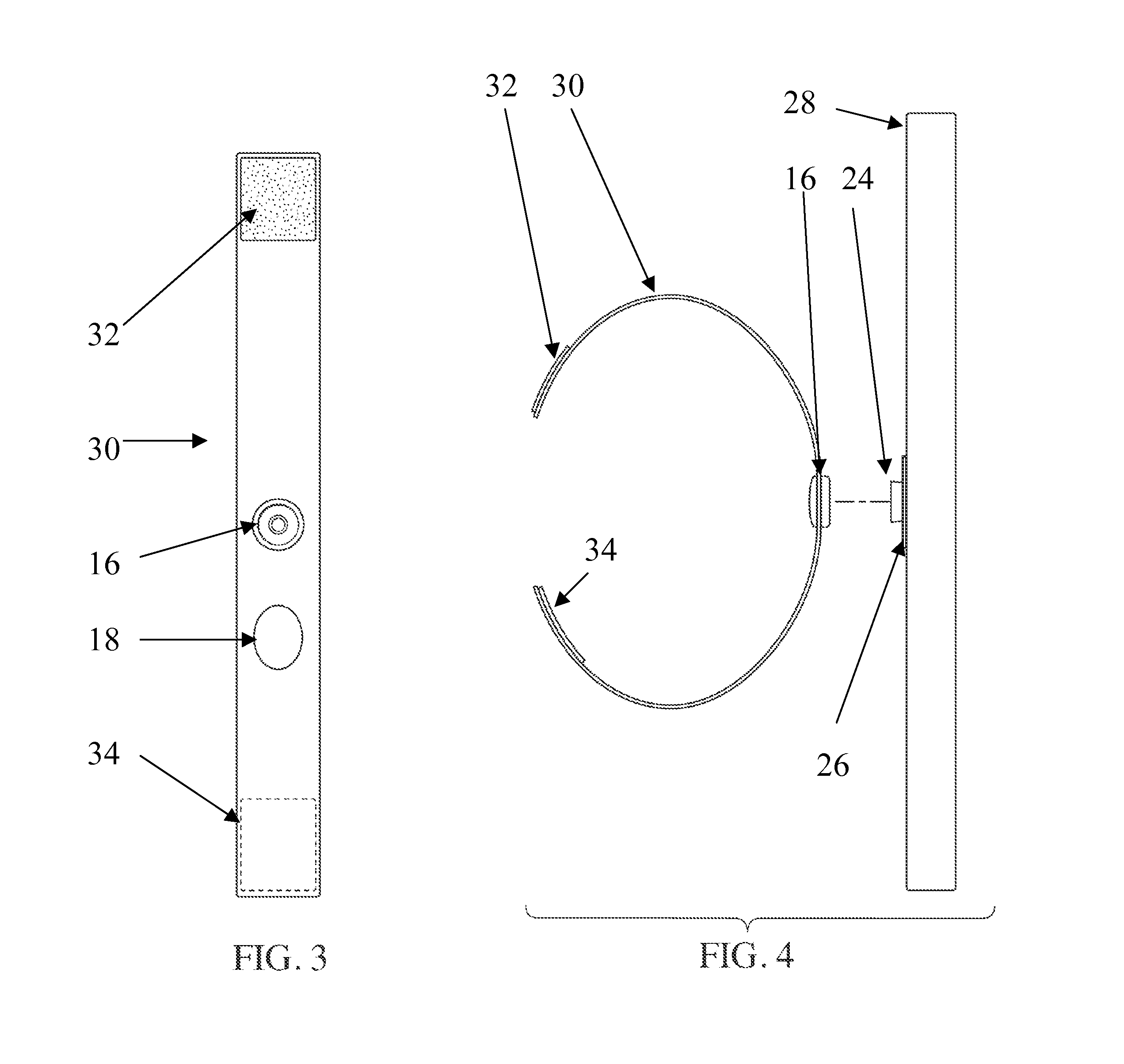 Carrying aid equipped with thumbhole and button snap fastener to permit transporting and swiveling of a portable touch screen device