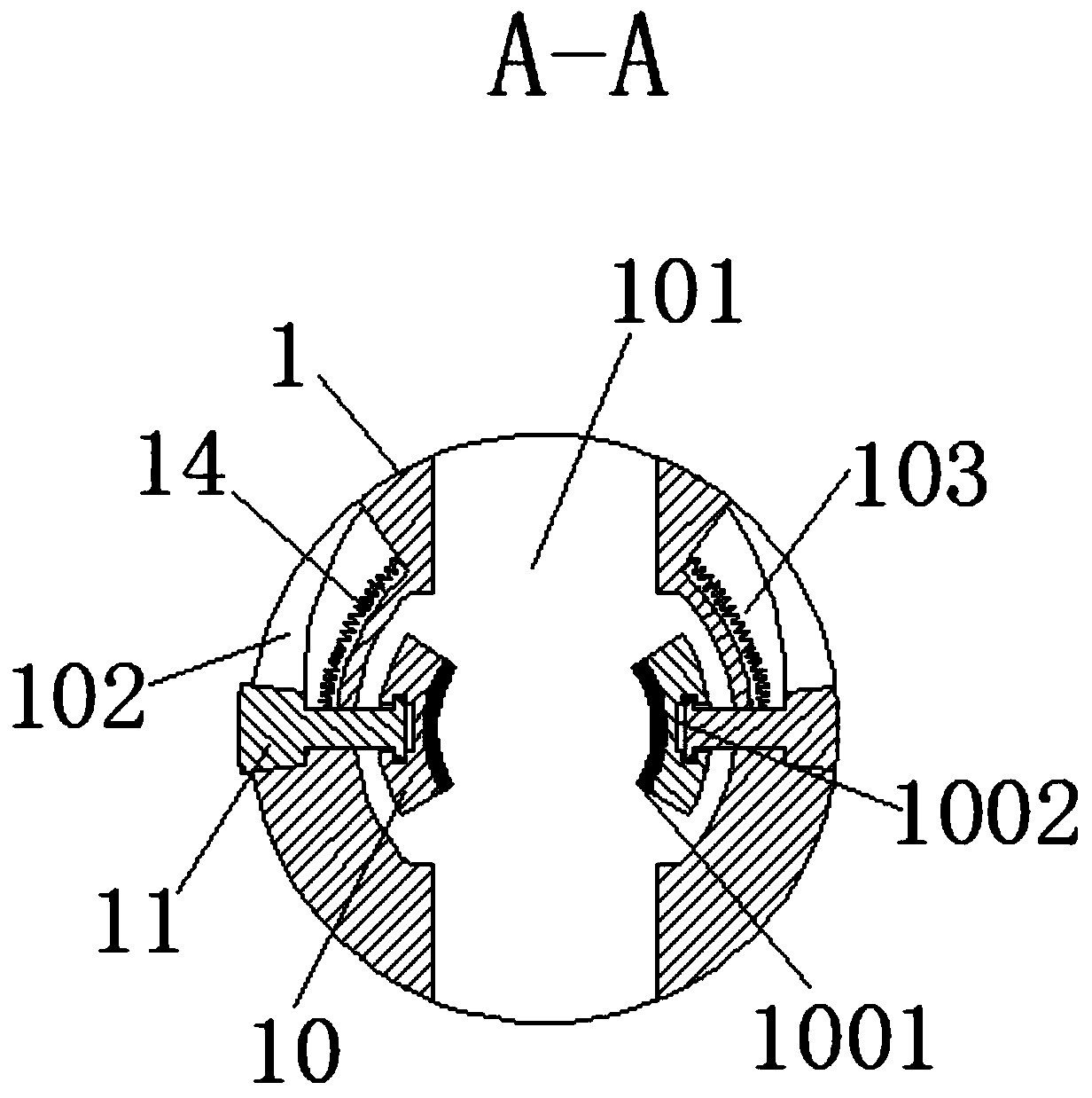 Vertical cosmetic application device convenient to use and uniform in application