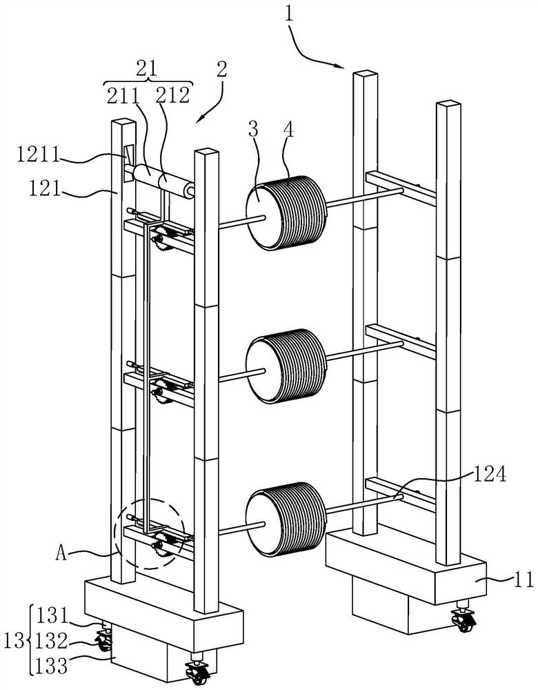 Adjustable cable rapid laying device