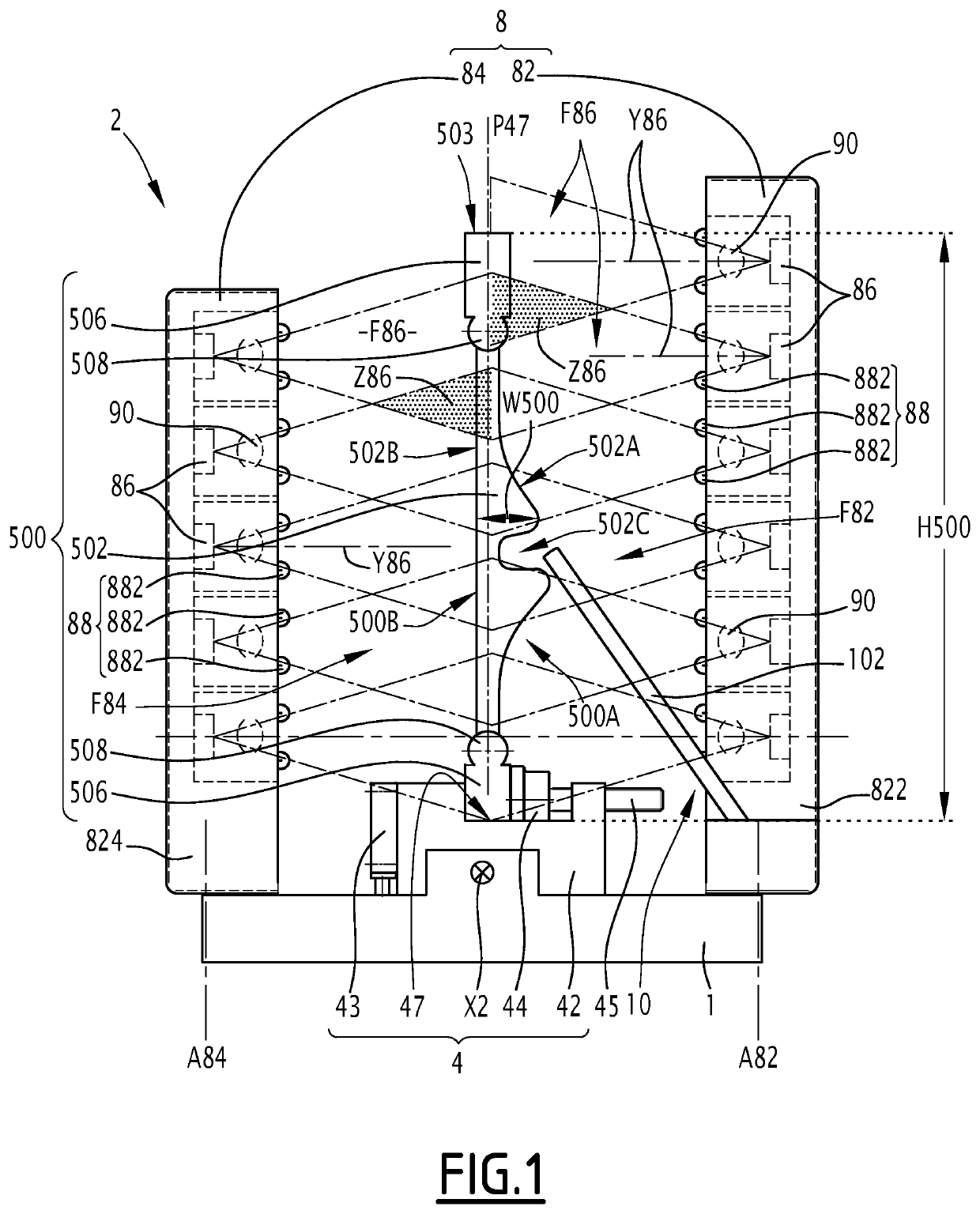 Reed monitoring assembly, drawing-in machine incorporating such a reed monitoring assembly and process for monitoring a reed with such a reed monitoring assembly