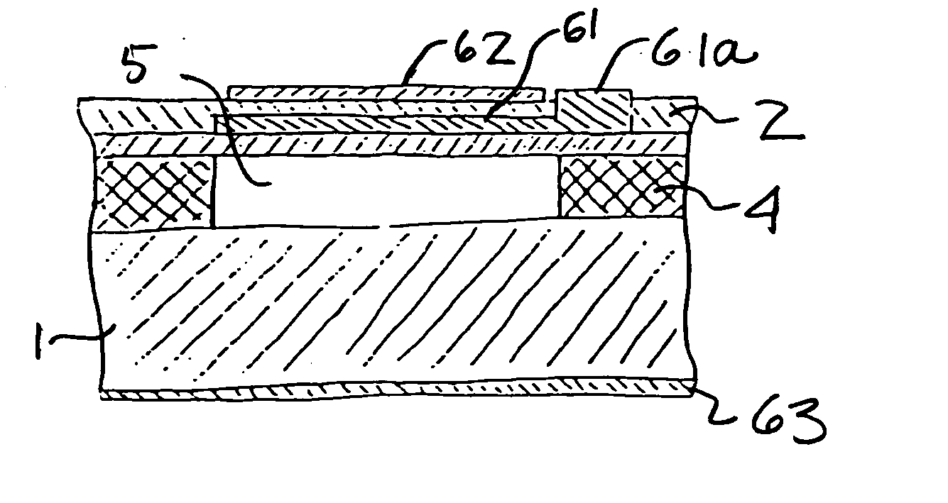 Electrostatic membranes for sensors, ultrasonic transducers incorporating such membranes, and manufacturing methods therefor