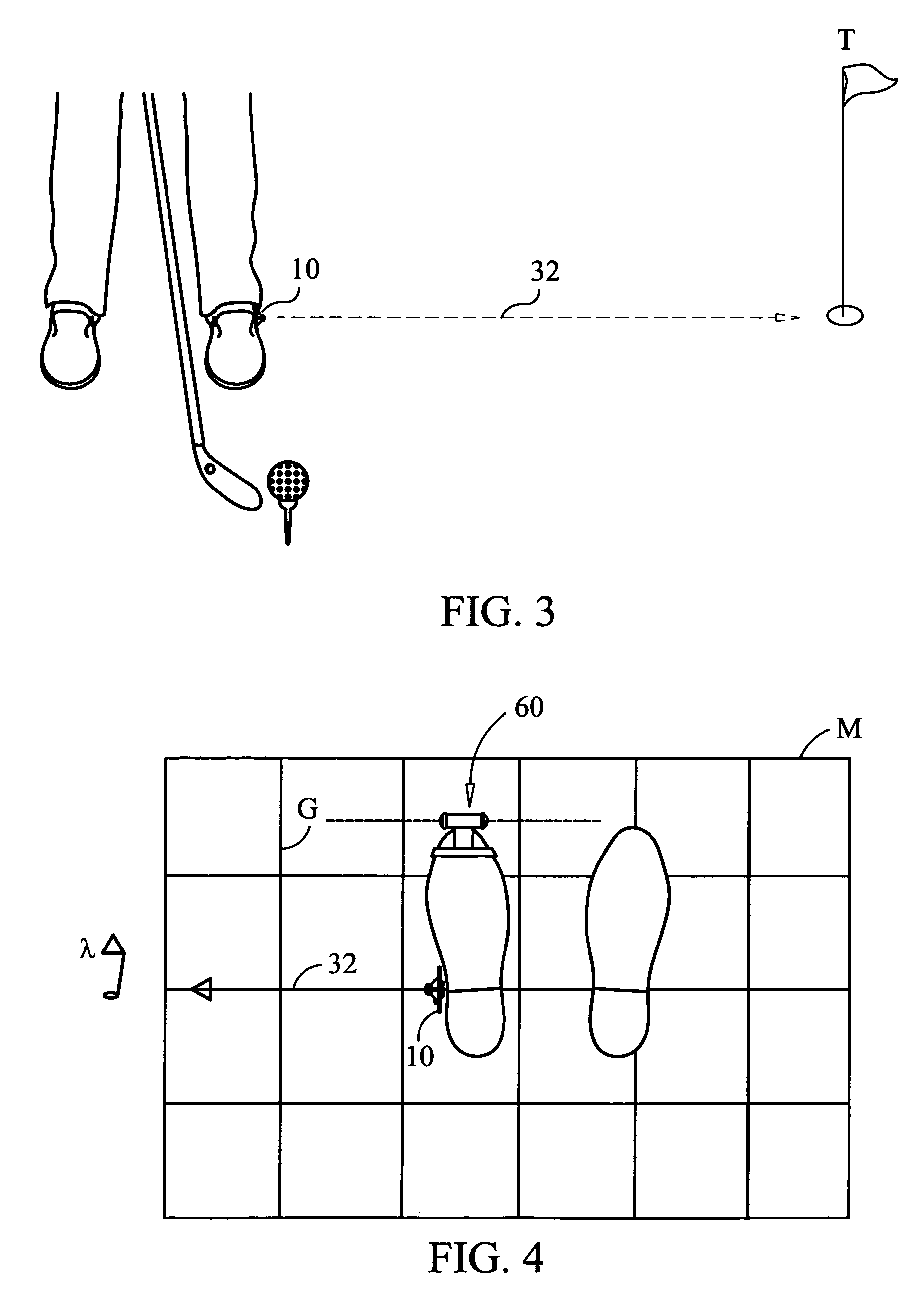 Body attached golf aim alignment device and method for use