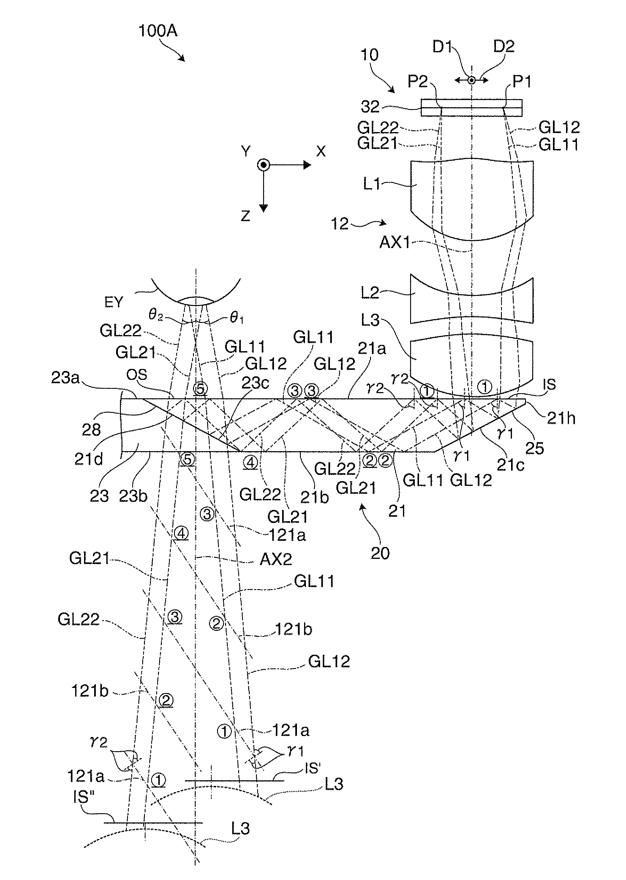 Virtual image display device