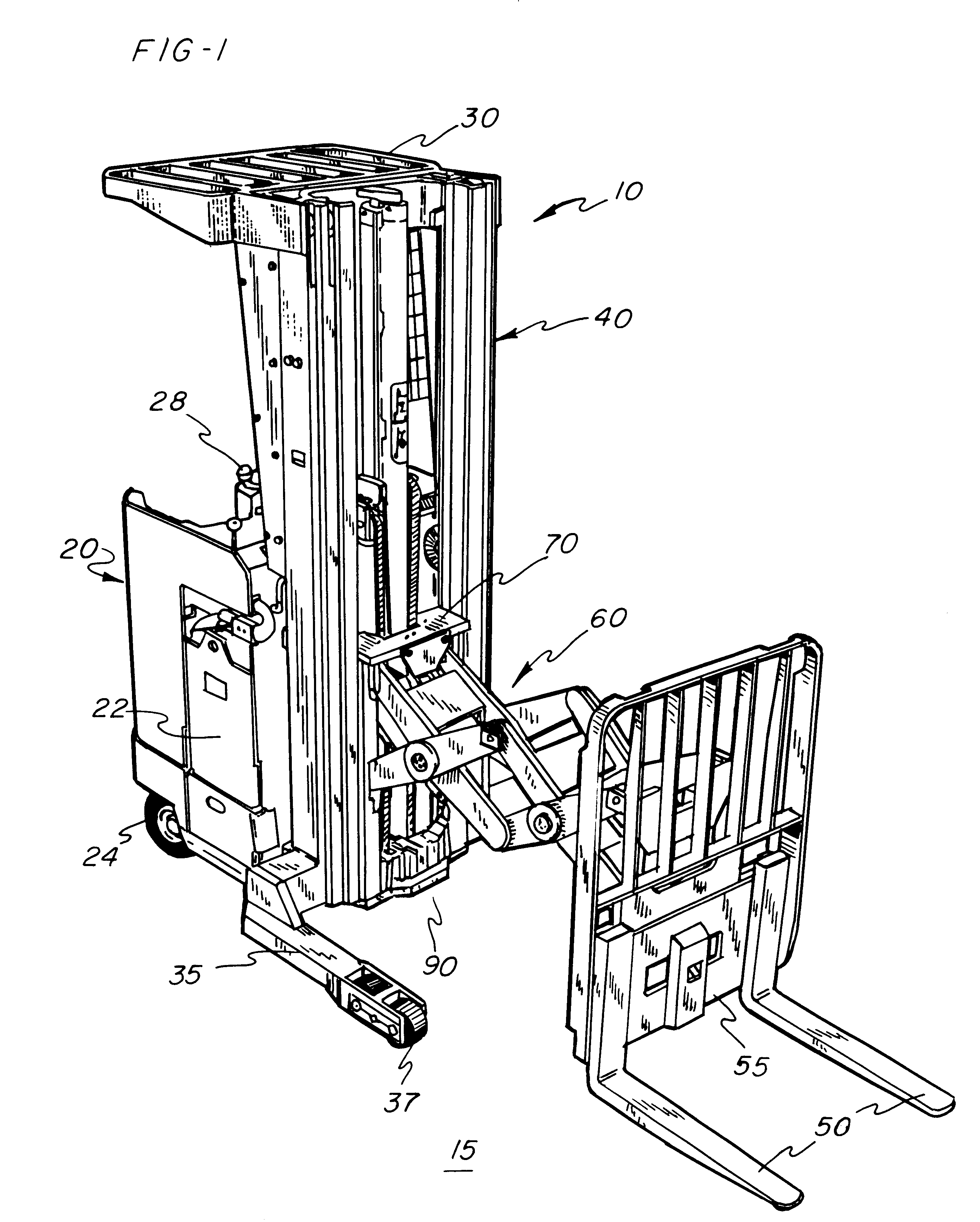 Fork level indicator for lift trucks