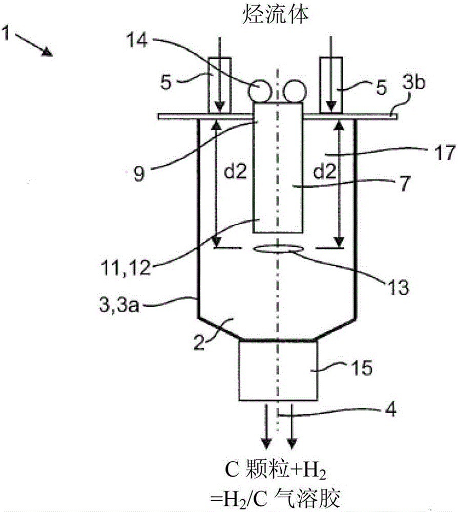 Plasma reactor and method for decomposing a hydrocarbon fluid