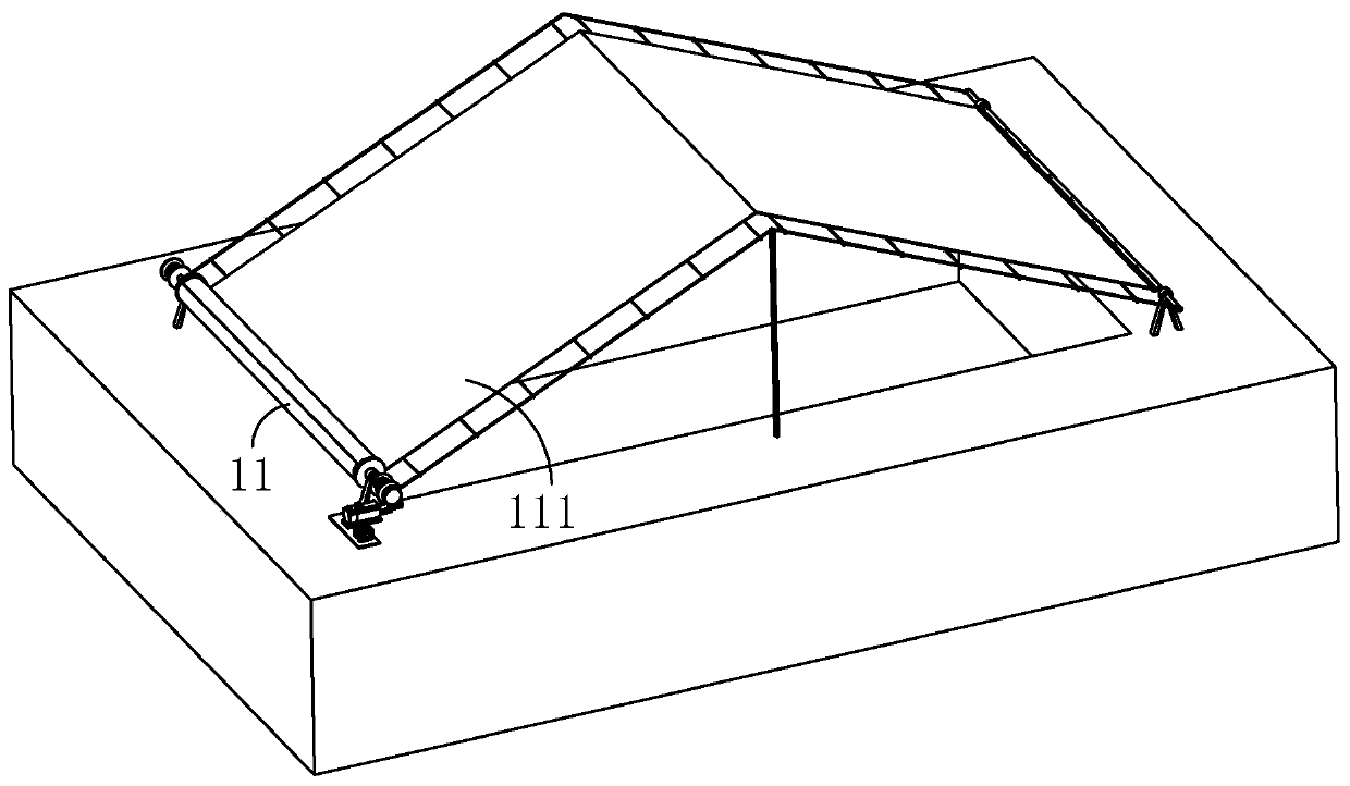 Integrally poured building house construction device and construction method thereof