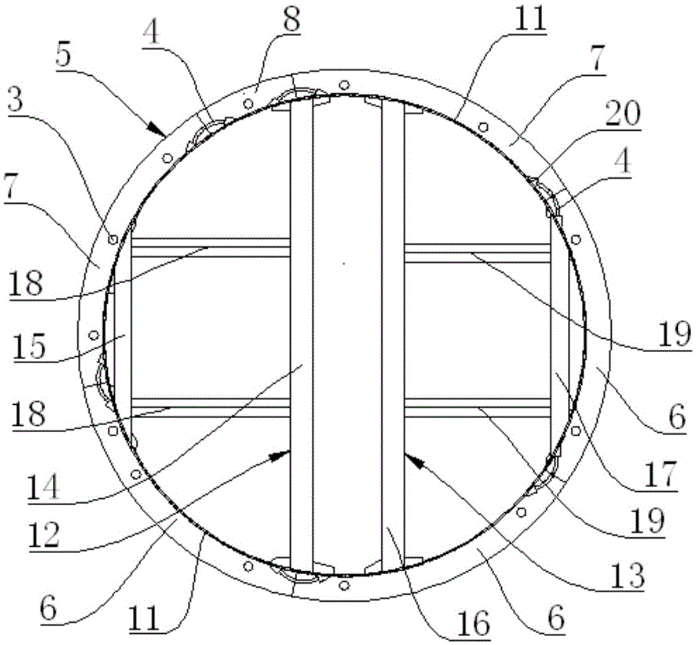 A thermal shield tunnel fixing bracket