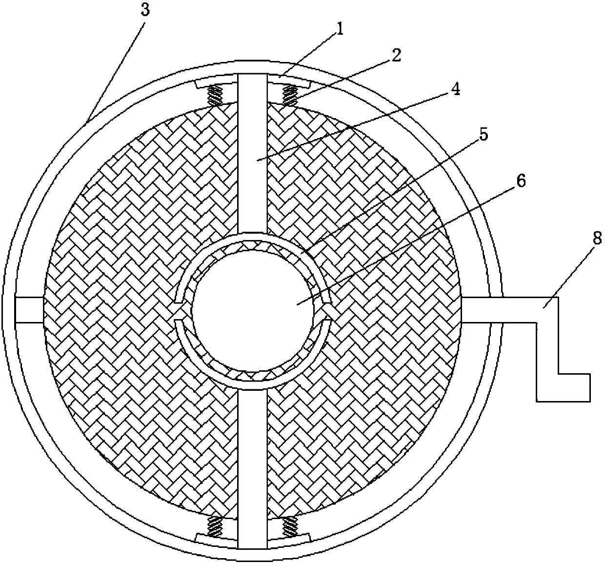 Convenient-to-clean atmospheric pollution treatment device