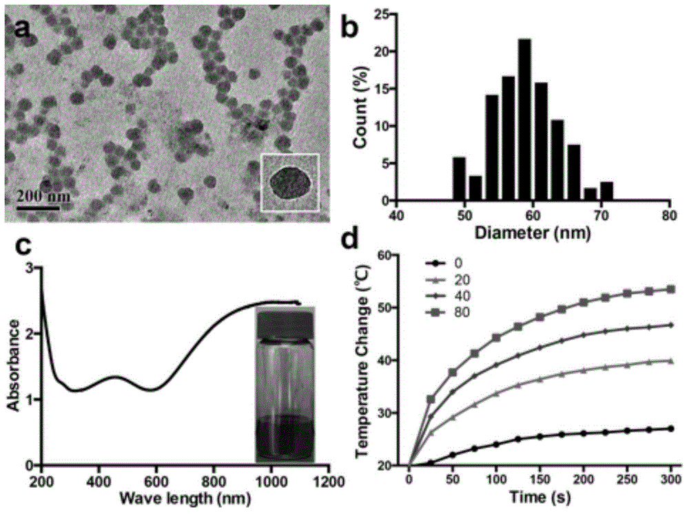 Polypyrrole nano particle having photo-thermal effect, preparation method and application thereof