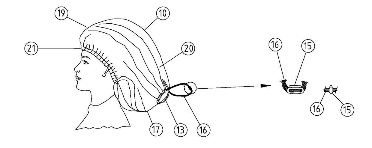 Hair drying net and turban towel