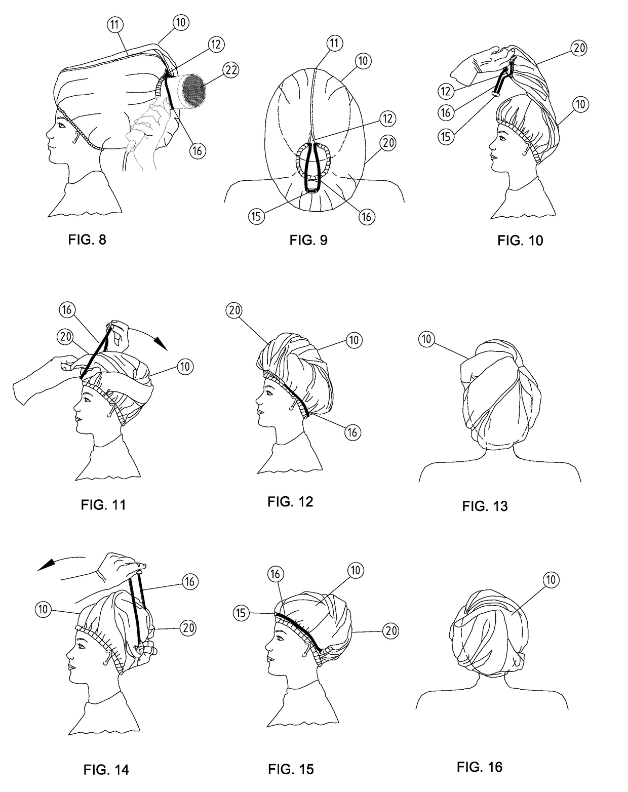 Hair drying net and turban towel