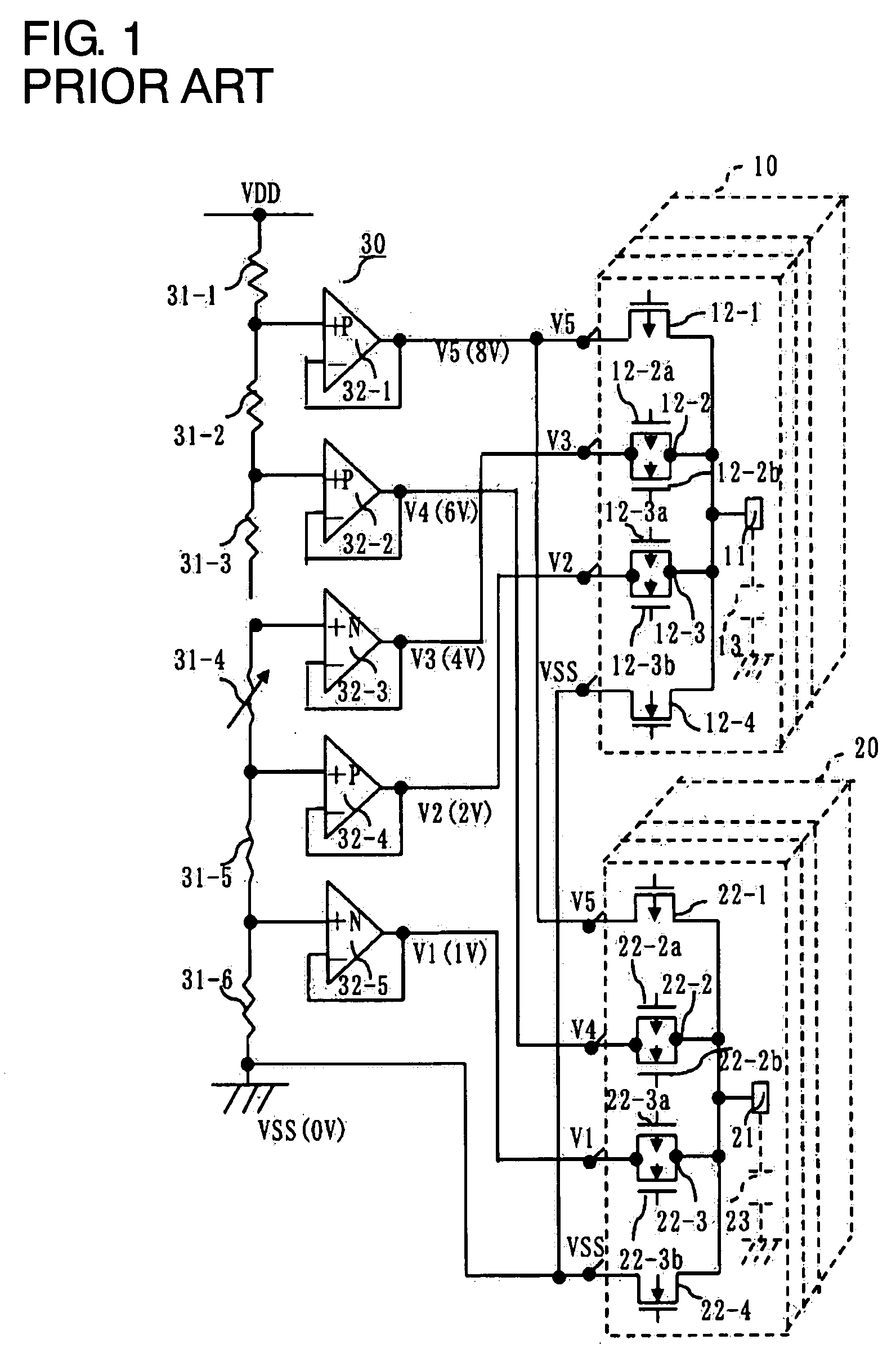 Electric power circuit for driving display panel