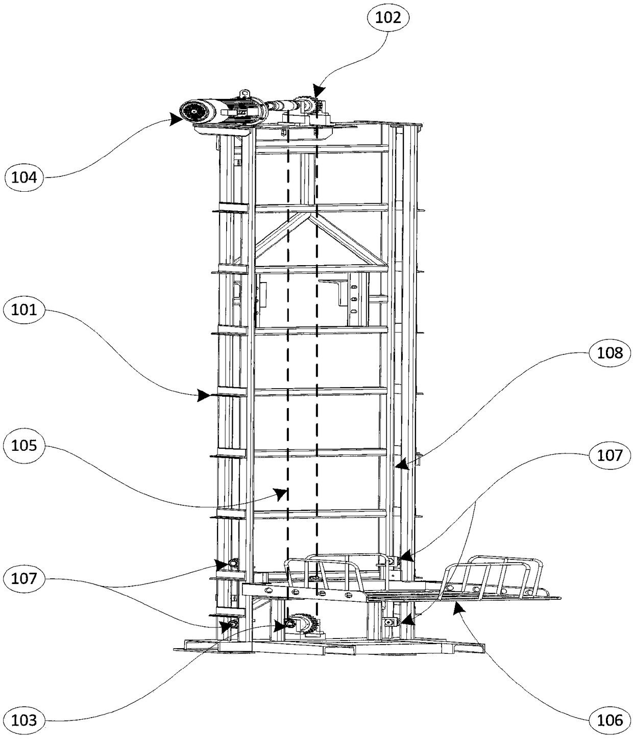 Hosiery factory automatic warehouse capable of automatically storing and taking materials