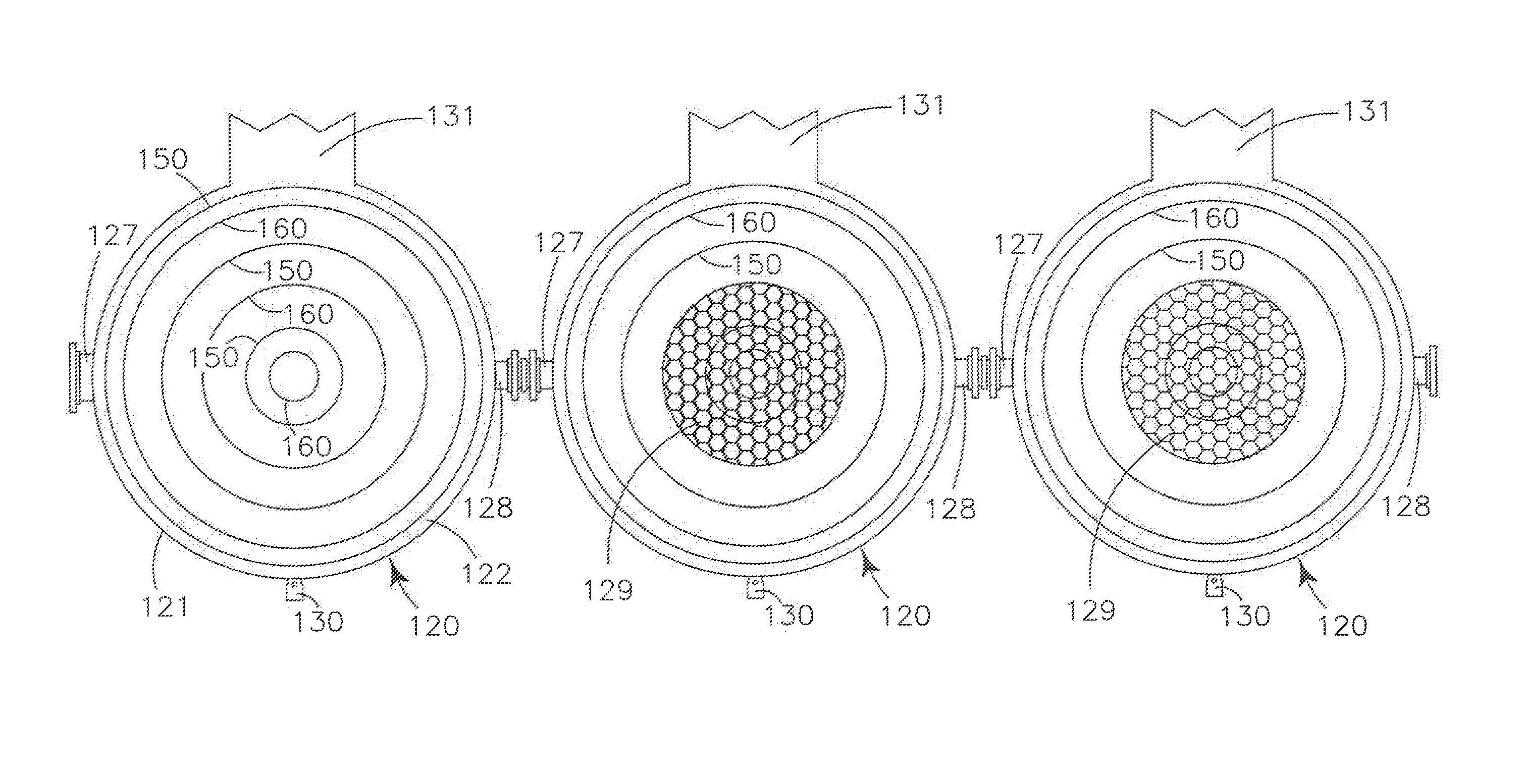 System for separating contaminents from fluids