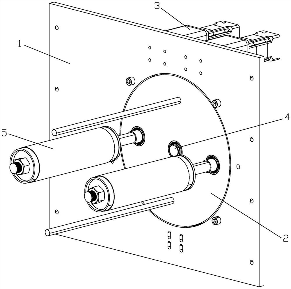 Roll winding and replacing driving mechanism and fiber unfolding and winding equipment