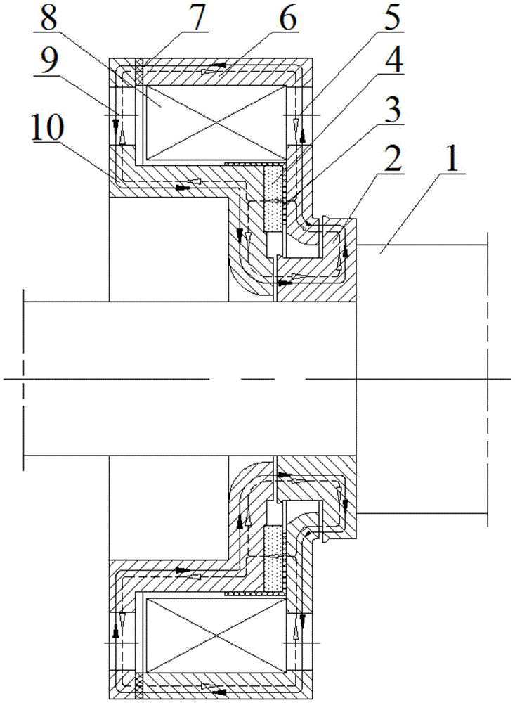 Permanent Magnetic Bias Unilateral Axial Magnetic Suspension Bearing